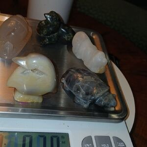 Carved Crystal Animal Figurines